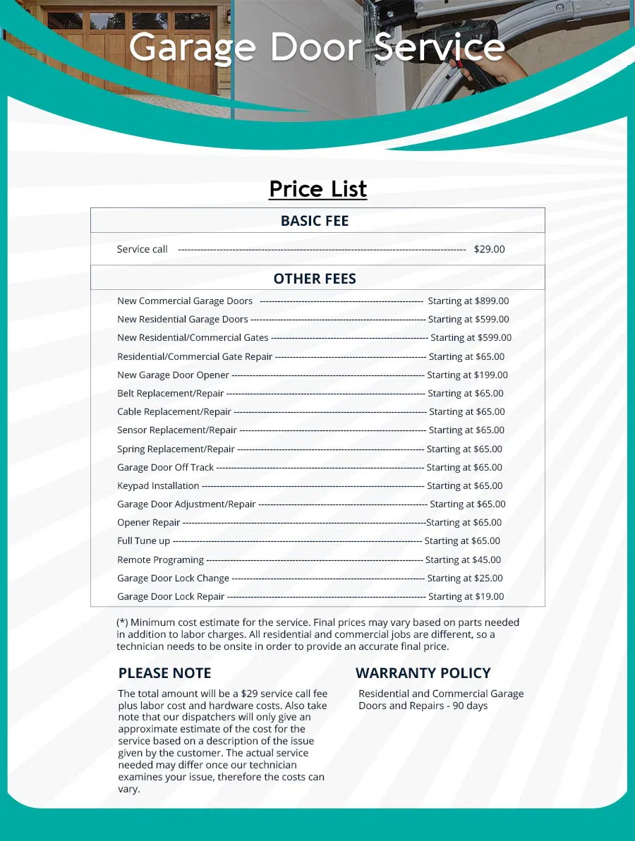 Garage Door Mobile Service Repair Magnolia, TX 281-612-1504